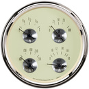 5" Quad Gauge, 100 Psi/100-250 °F/8-18v/240-33 Ω, Prestige Antique Ivory