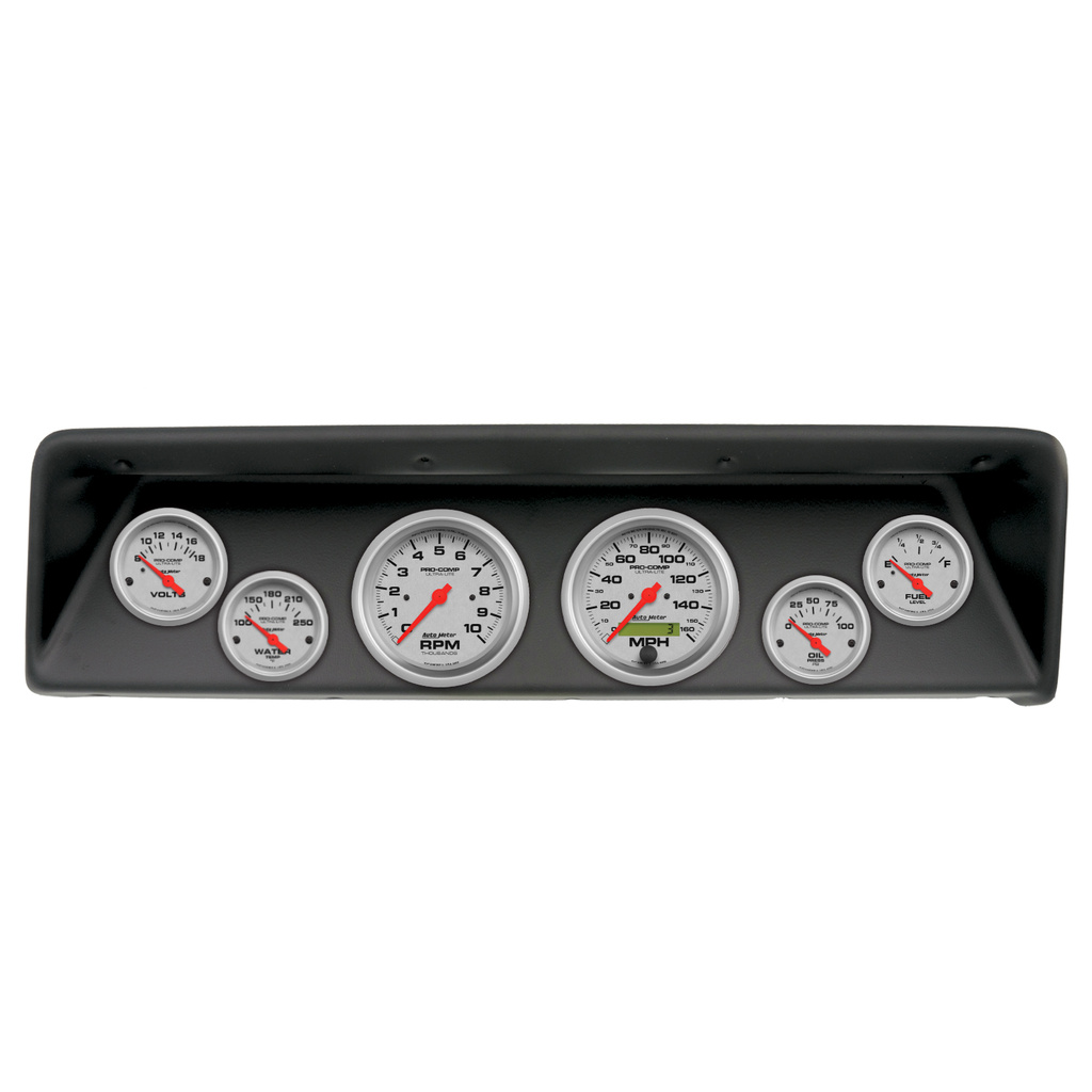 6 Gauge Direct-Fit Dash Kit, Chevrolet Nova 66-67, Ultra-Lite