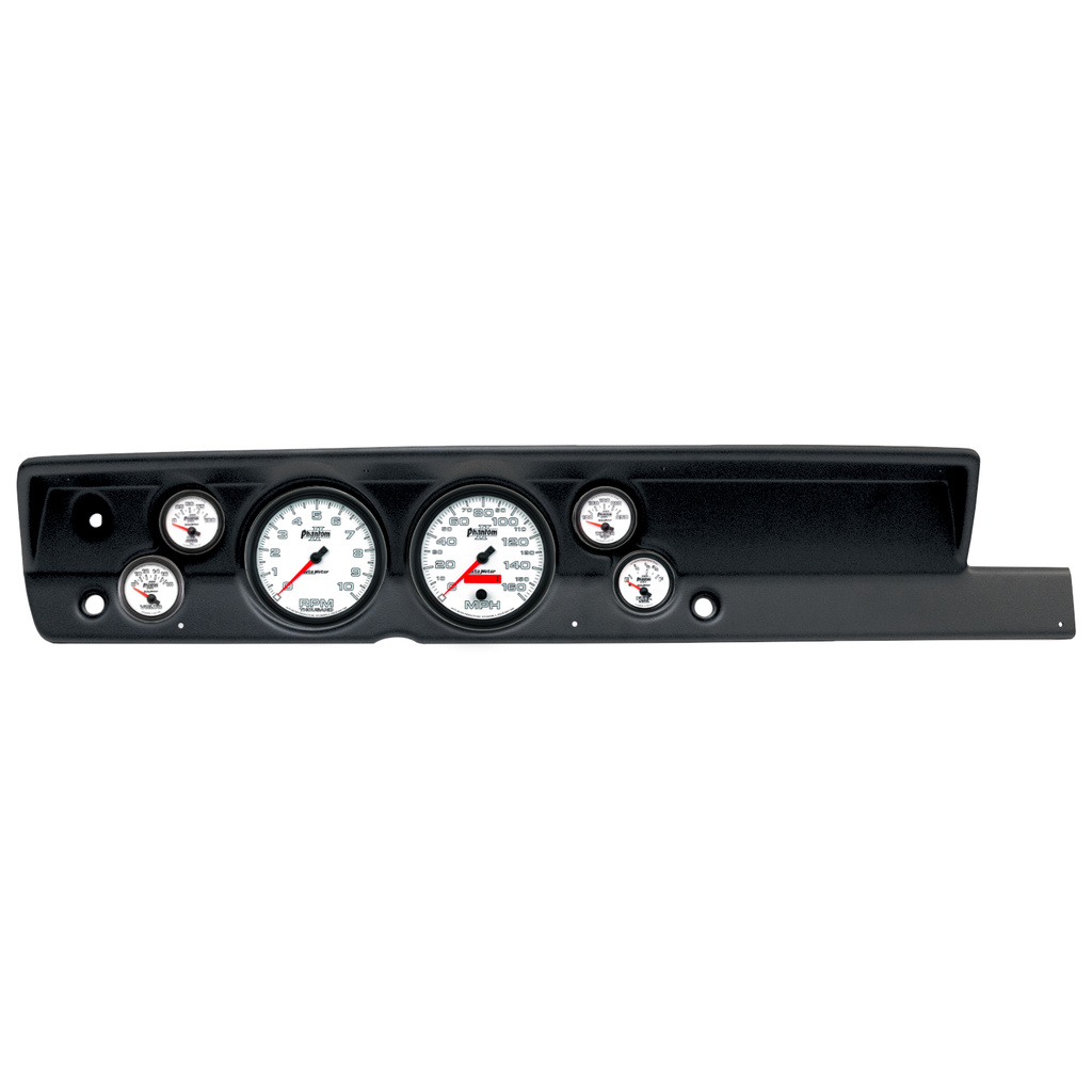 6 Gauge Direct-Fit Dash Kit, Plymouth Cuda 67-69, Phantom Ii