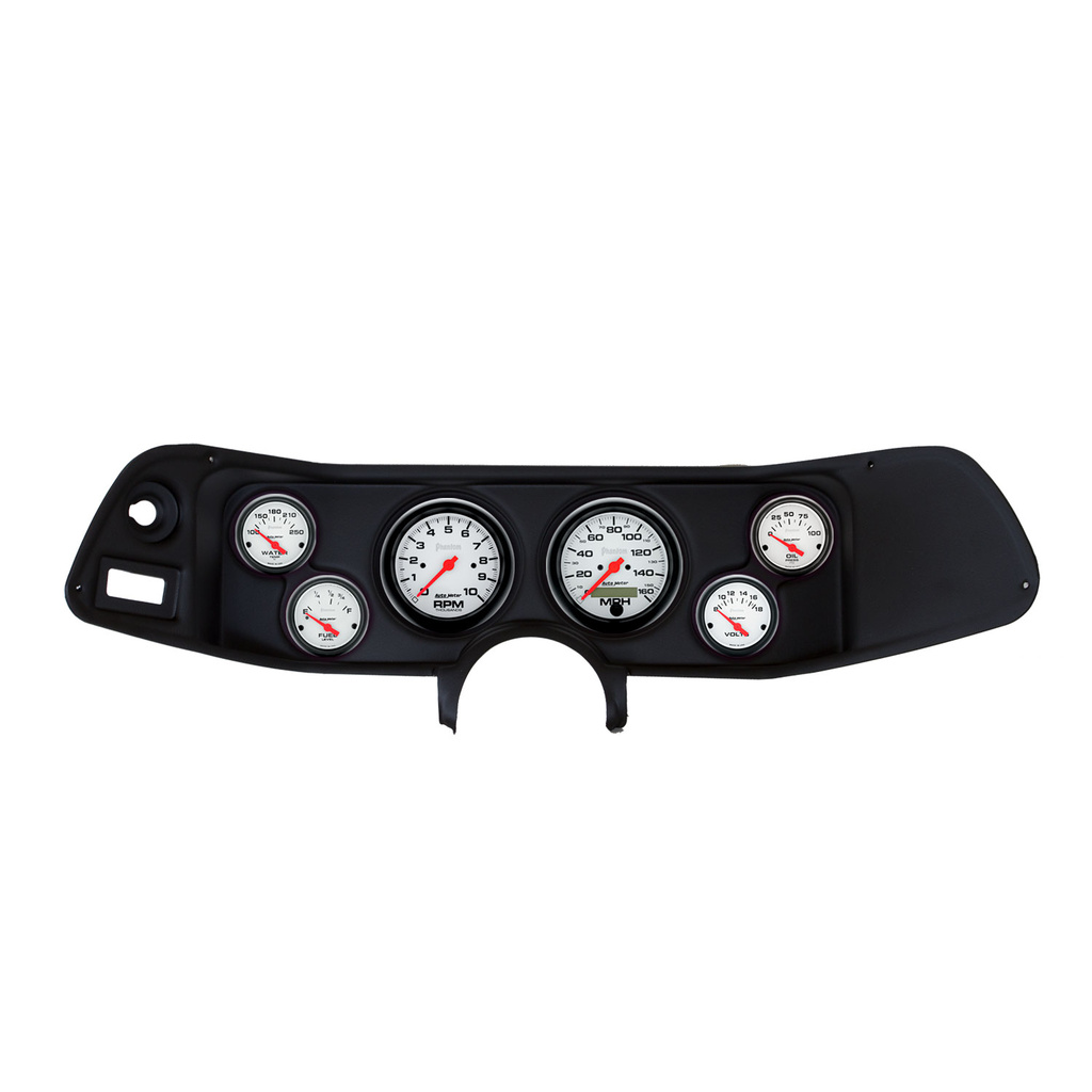 6 Gauge Direct-Fit Dash Kit, Camaro 70-78, Phantom