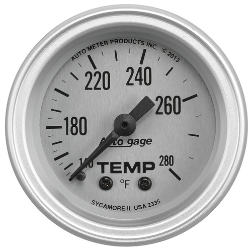 2-1/16" Water Temperature, 140-280 °F, Auto Gage