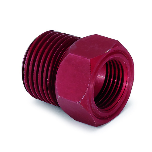 Fitting, Adapter, 1/2-1/16" Npt Male, Aluminum, Red, For Mech. Temp. Gauge