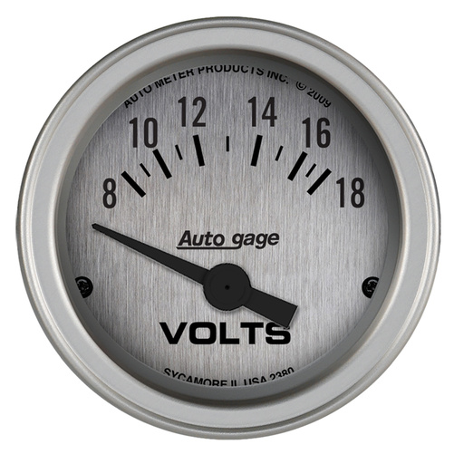 2-1/16" Voltmeter, 8-18v, Auto Gage