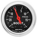 2-1/16" Boost/Vacuum, 30 In Hg/20 Psi, Traditional Chrome
