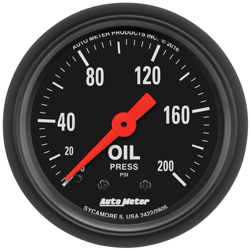 2-1/16" Oil Pressure, 0-200 Psi, Z-Series