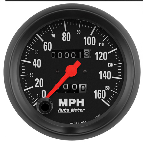 3-3/8" Speedometer, 0-160 Mph, Z-Series