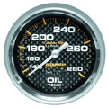 2-5/8" Oil Temperature, 140-280 °F, Carbon Fiber