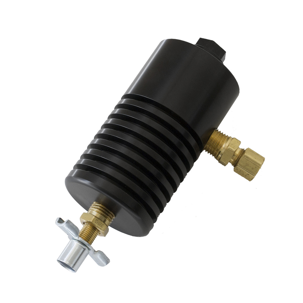 Particle Trap Kit, Exhaust Pressure, Aluminum, Black