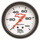 2-5/8" Oil Pressure, 0-100 Psi, Chevy Red Bowtie, White