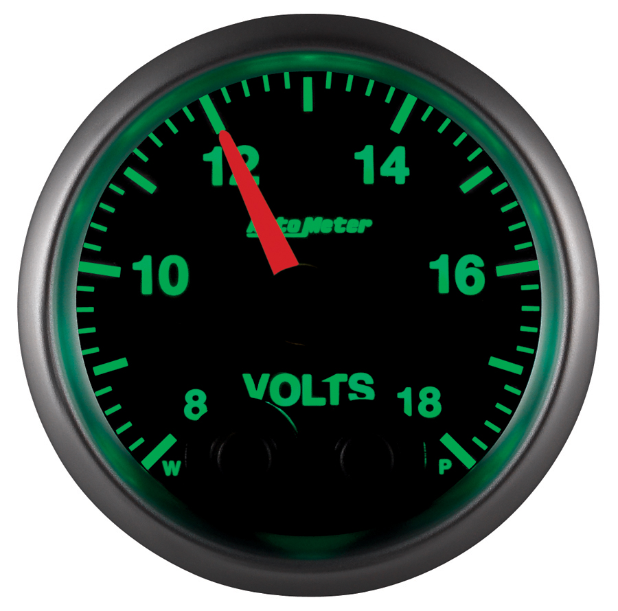2-1/16" Voltmeter, 8-18v, Elite
