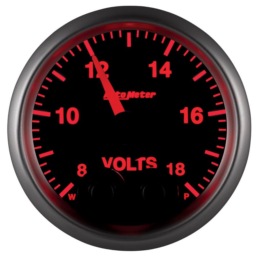 2-1/16" Voltmeter, 8-18v, Elite