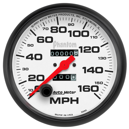 5" Speedometer, 0-160 Mph, Phantom