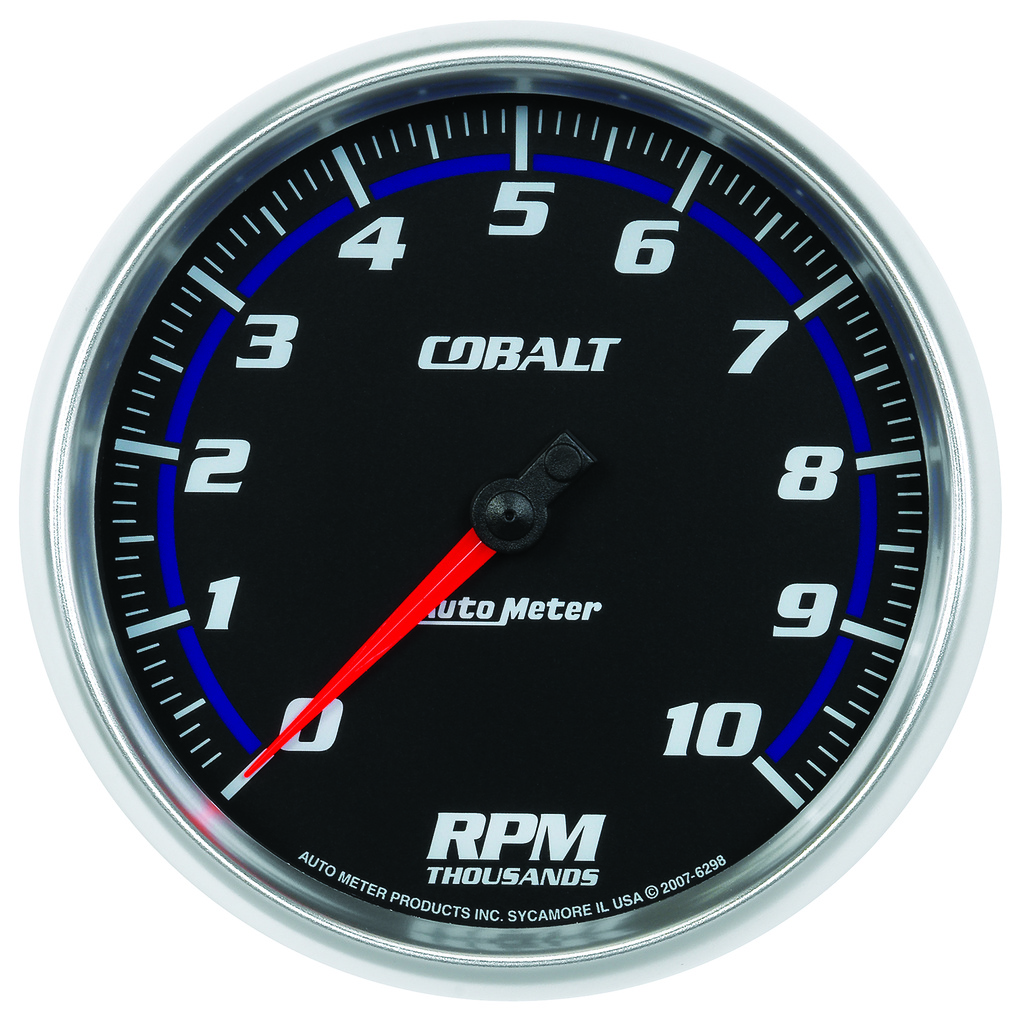 5" In-Dash Tachometer, 0-10,000 Rpm, Cobalt