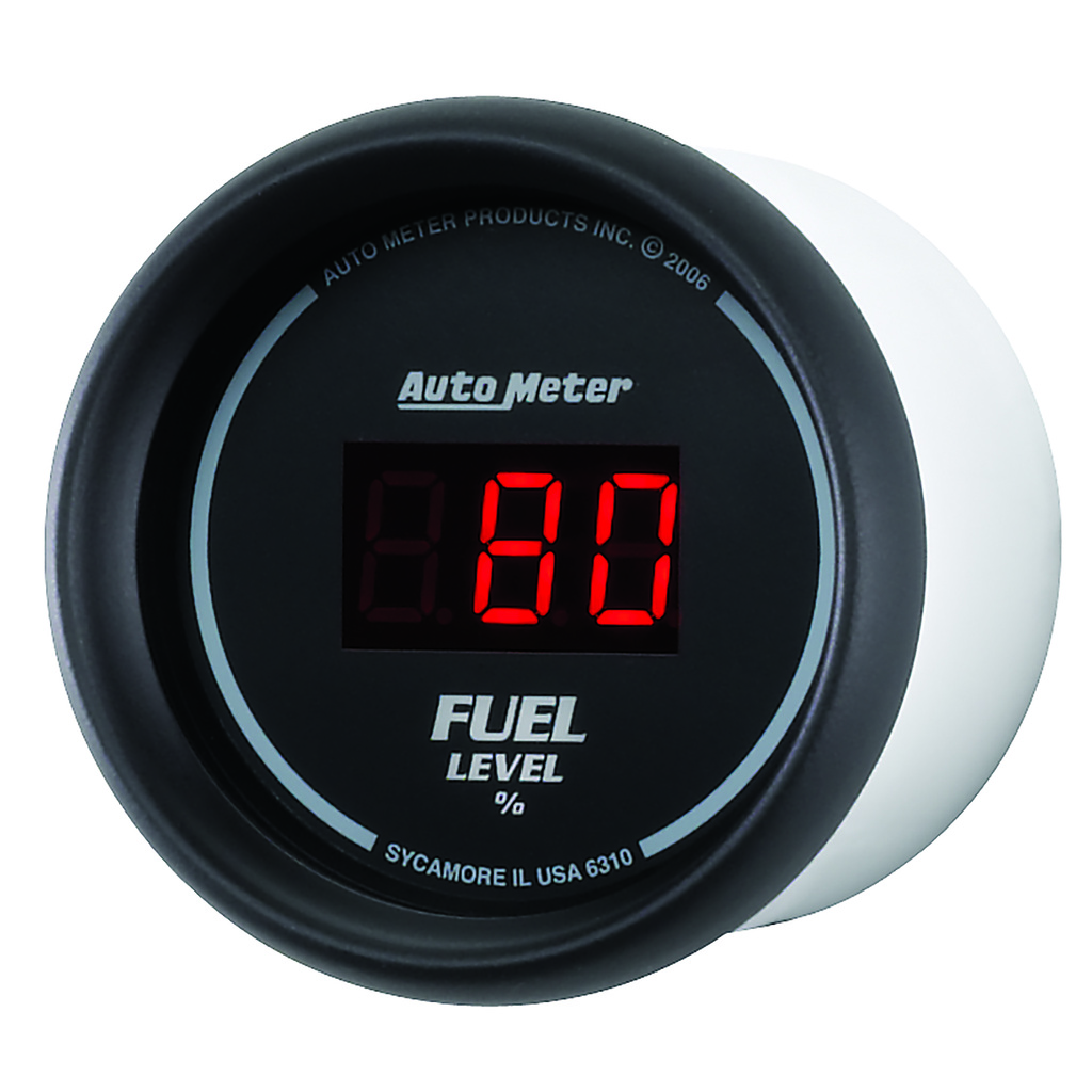 2-1/16" Fuel Level, Programmable 0-280 Ω, Digital Black