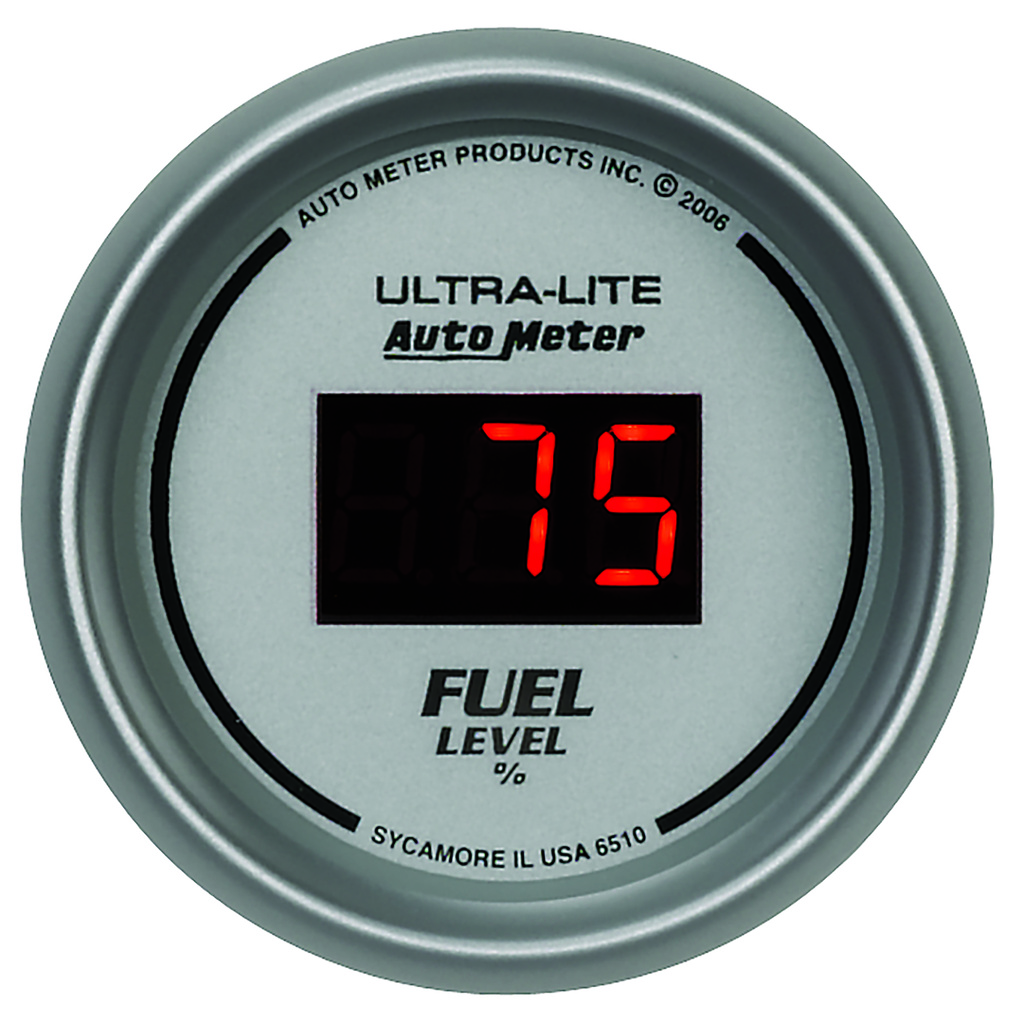 2-1/16" Fuel Level, Programmable 0-280 Ω, Dig. Silver