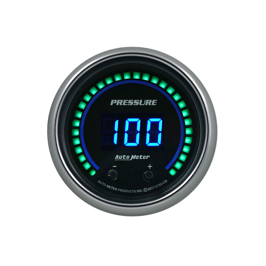 2-1/16" Two Channel Fluid Pressure, Selectable Scale Psi / Bar, Cobalt Elite Digital