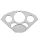Direct Fit Dash Panel, Chevy Car 55-56, 5 Gauge, Billet