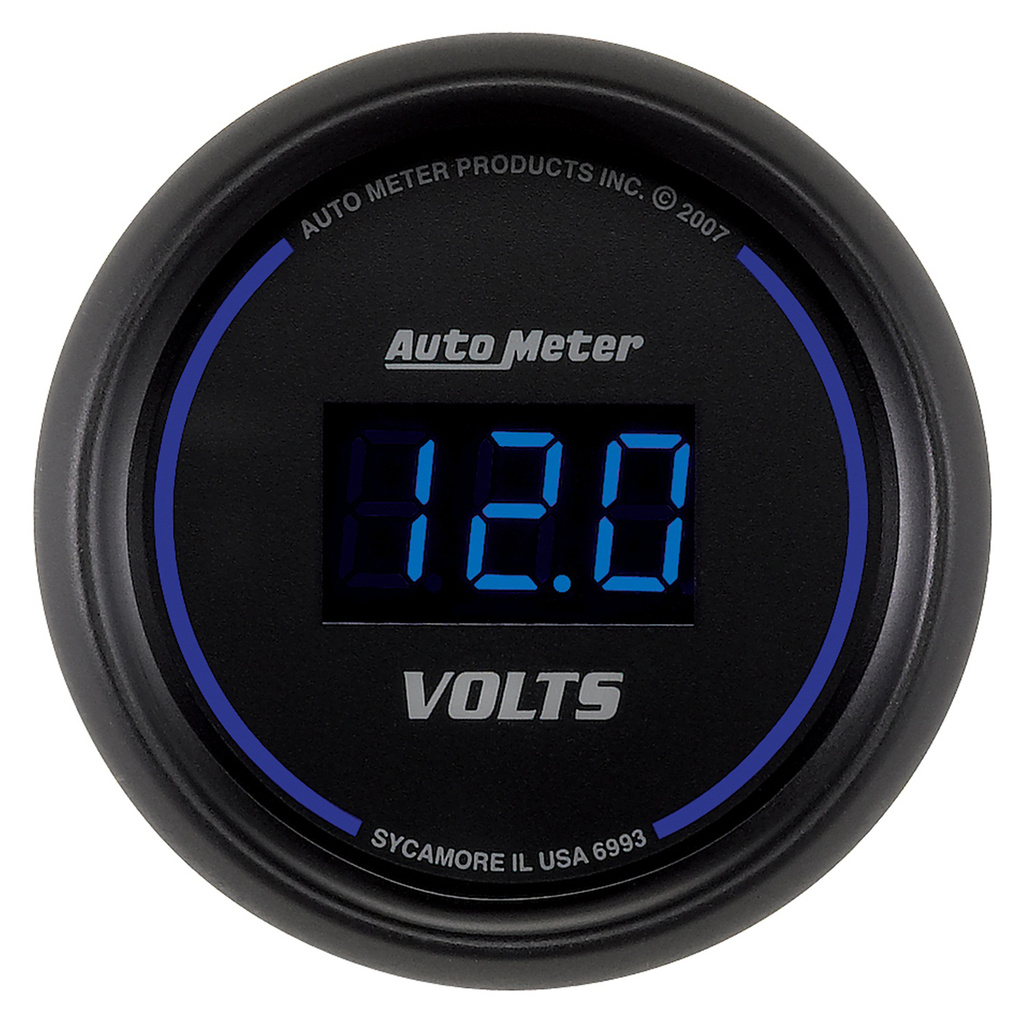 2-1/16" Voltmeter, 8-18v, Cobalt Digital
