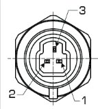 Stik 3-polt Han (Honeywell sensor)
