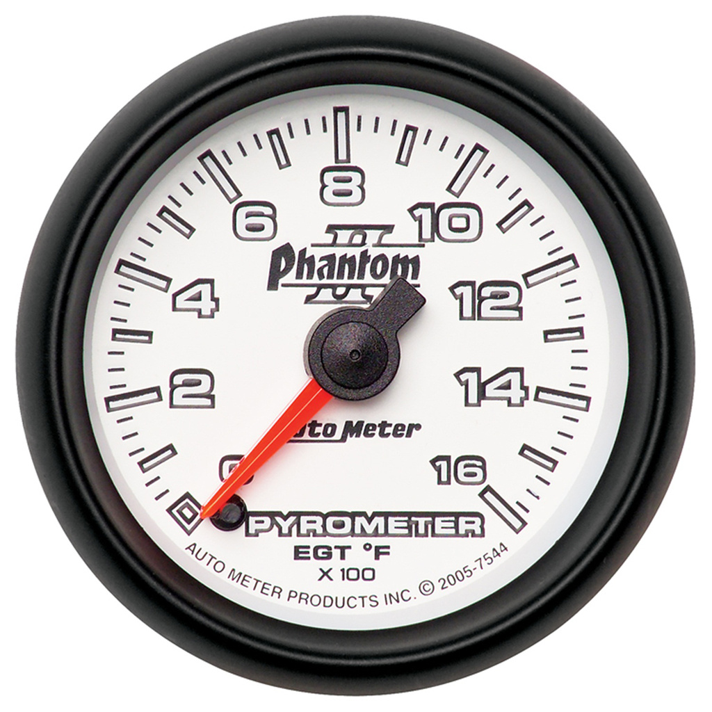 2-1/16" Pyrometer, 0-1600 °F, Phantom Ii