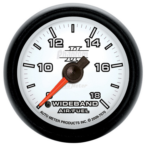 2-1/16" Wideband Air/Fuel Ratio, Analog, 8:1-18:1 Afr, Phantom Ii