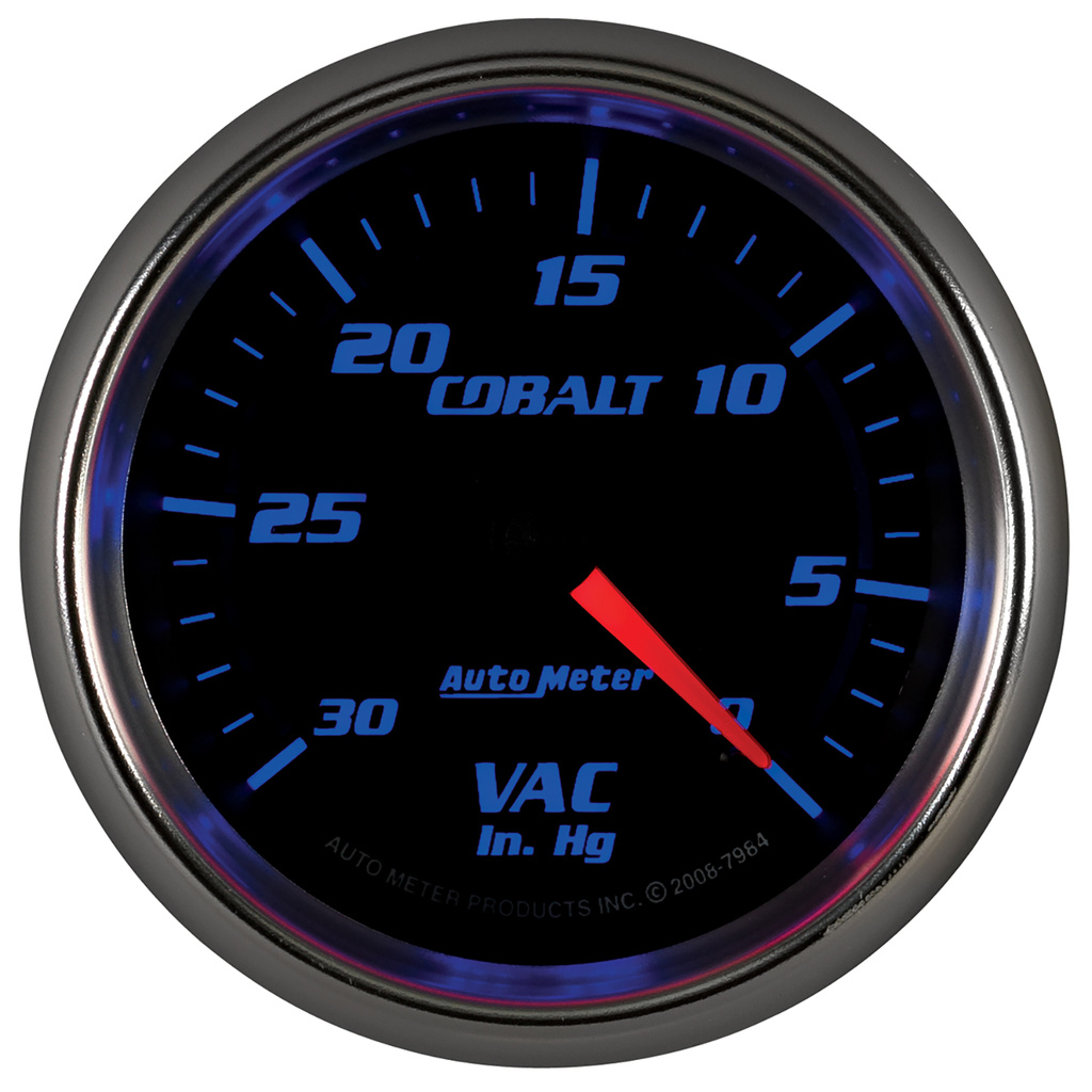 2-5/8" Vacuum, 0-30 In Hg, Cobalt