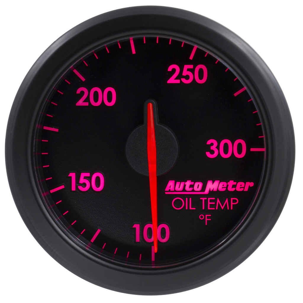 2-1/16" Oil Temp, 100-300`F, Airdrive, Black