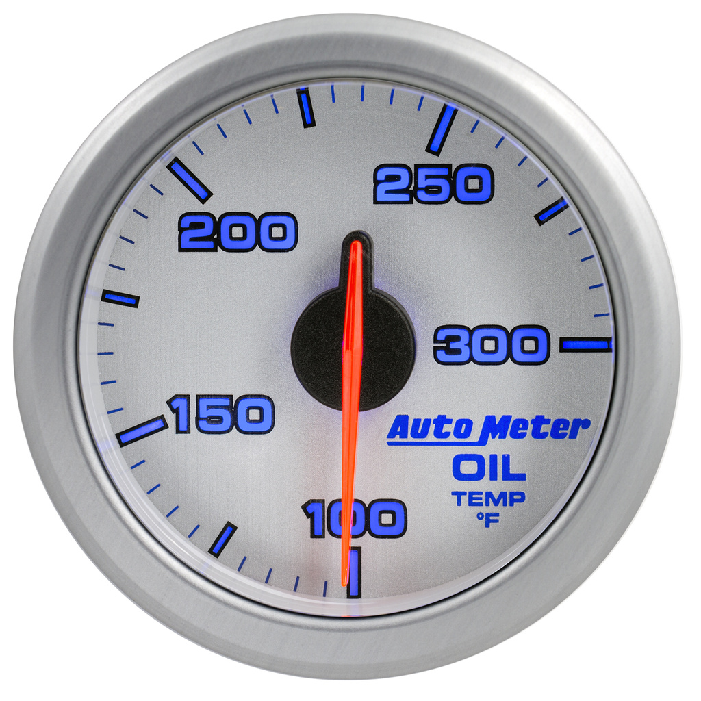 2-1/16" Oil Temp, 100-300`F, Airdrive, Silver