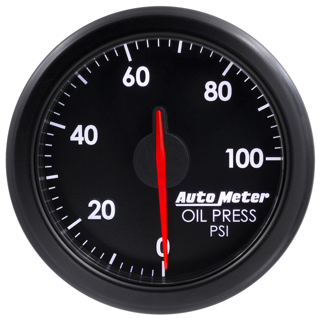 2-1/16" Oil Press, 0-100 Psi, Airdrive, Black