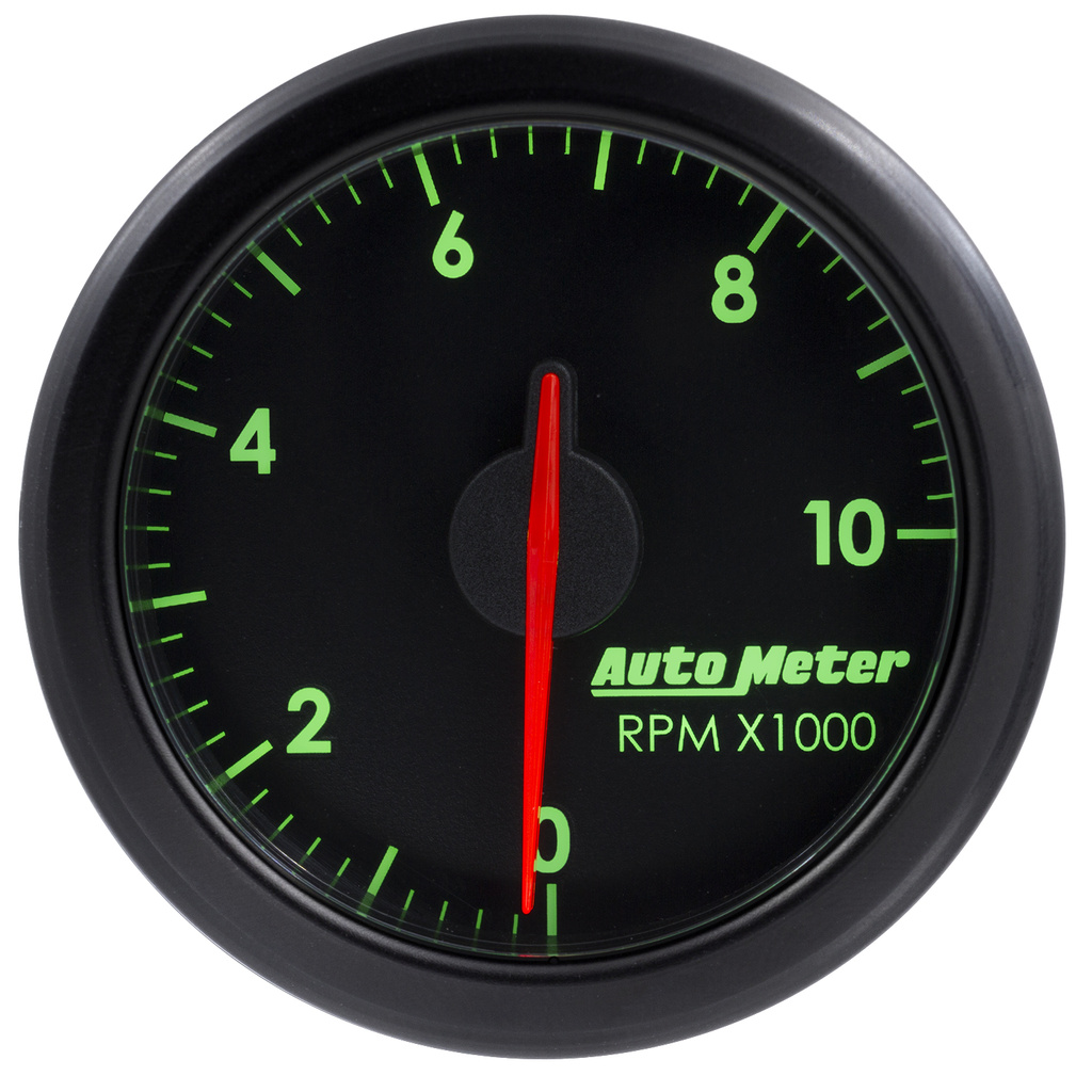 2-1/16" Tach, 0-10,000 Rpm, Airdrive, Black