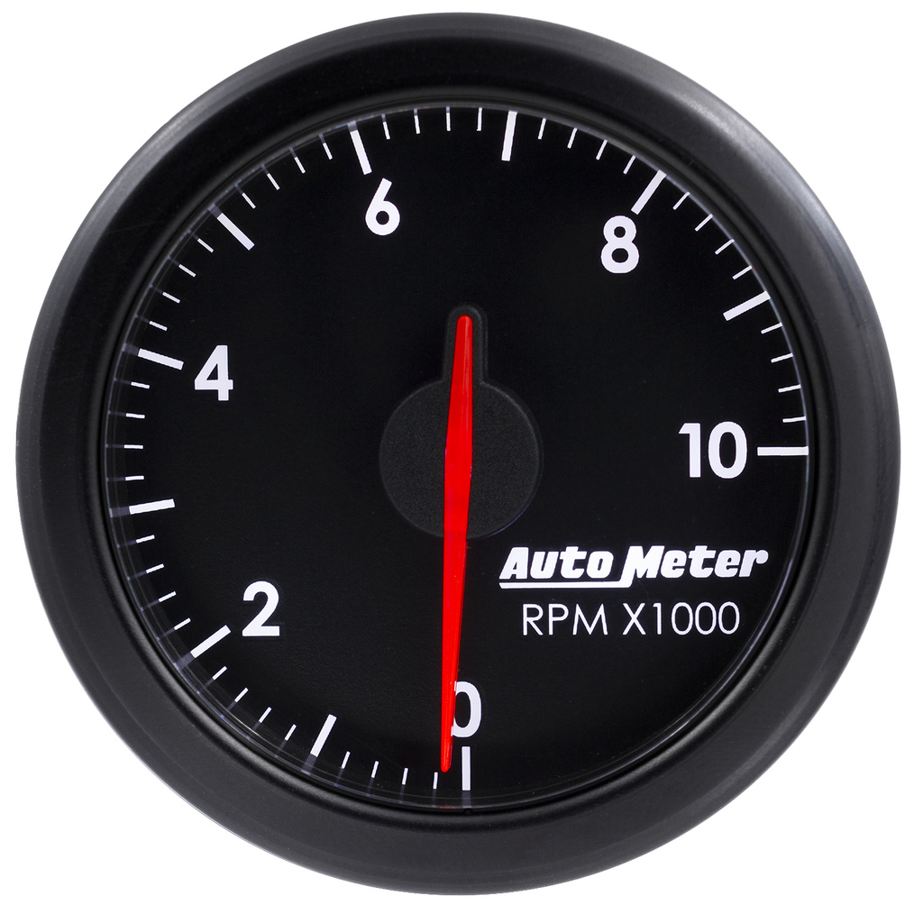 2-1/16" Tach, 0-10,000 Rpm, Airdrive, Black
