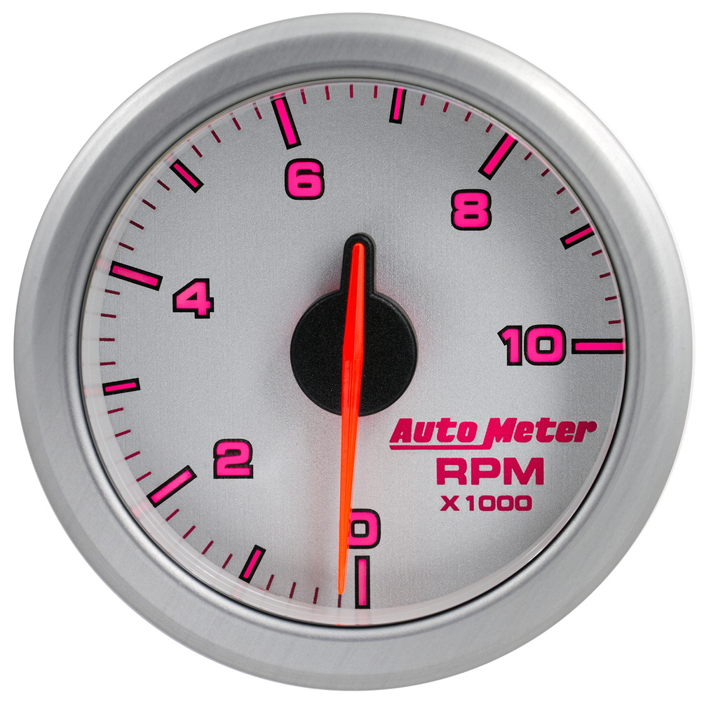 2-1/16" Tach, 0-10,000 Rpm, Airdrive, Silver
