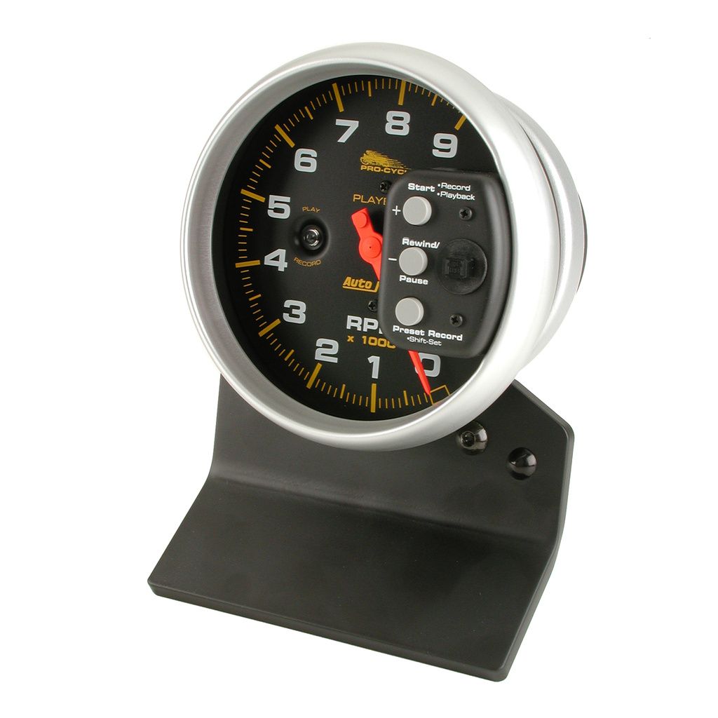 5" Tachometer, 0-9,000 Rpm, Black, Pro-Cycle