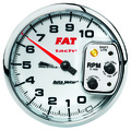 5" Tachometer, 0-10,000 Rpm, White, Pro-Cycle