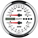 5" Direct Fit Tachometer/Speedometer Combo, 8k Rpm/120 Mph, White, Pro-Cycle