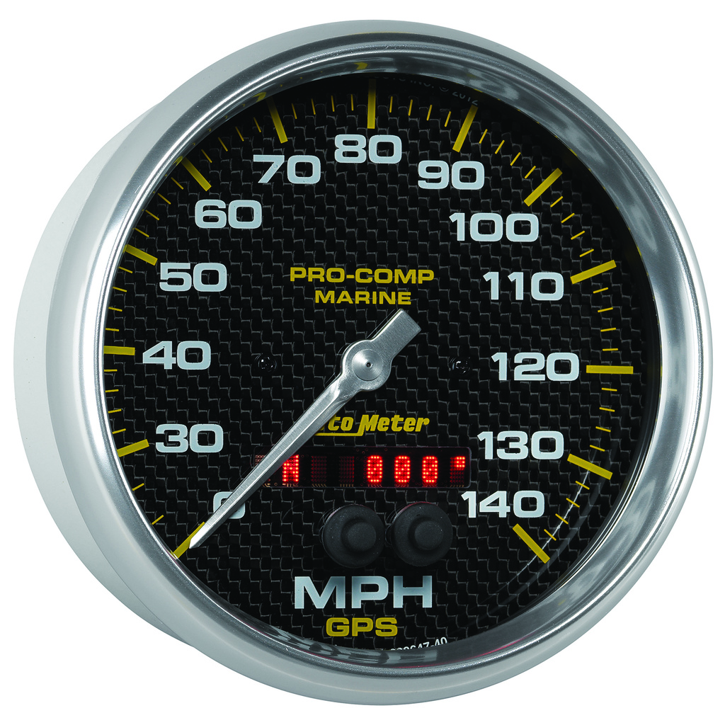 5" Gps Speedometer, 0-140 Mph, Marine Carbon Fiber