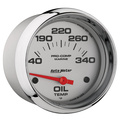 2-5/8" Oil Temperature, 140-340 °F, Marine Chrome Ultra-Lite