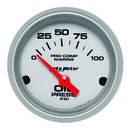 2-1/16" Oil Pressure, 0-100 Psi, Marine Silver Ultra-Lite