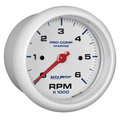 3-3/8" In-Dash Tachometer, 0-6,000 Rpm, Marine White