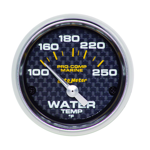 2-1/16" Water Temperature, 100-250 °F, Marine Carbon Fiber