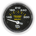 2-1/16" Oil Temperature, 140-340 °F, Marine Carbon Fiber