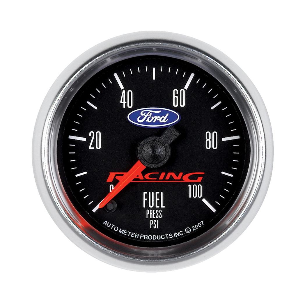 2-1/16" Fuel Pressure, 0-100 Psi, Ford Racing