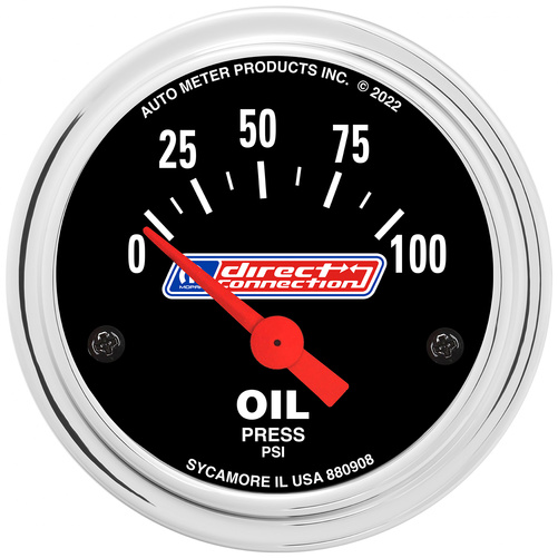 2" Oil Press, 0-100 Psi, Mopar Direct Connection