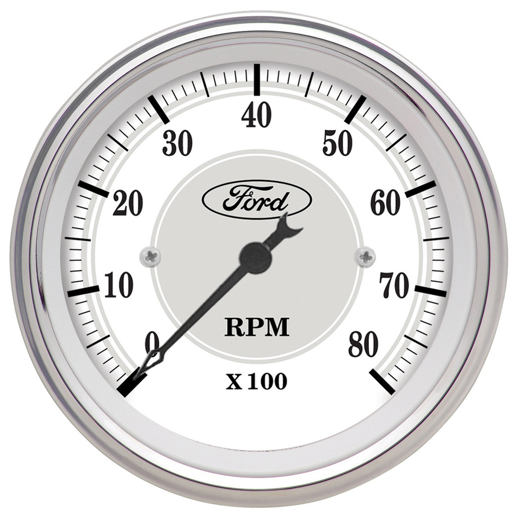 3-1/8" In-Dash Tachometer, 0-8,000 Rpm, Ford Masterpiece