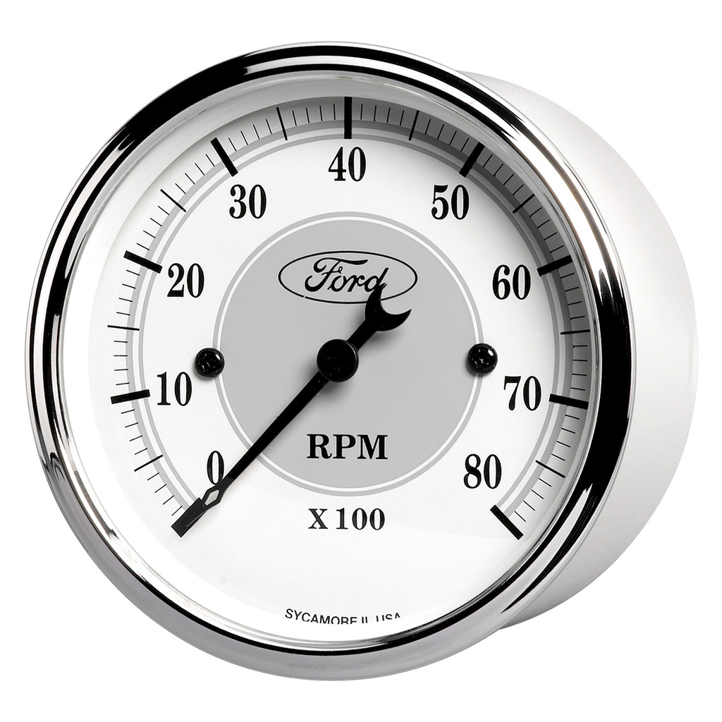 3-1/8" In-Dash Tachometer, 0-8,000 Rpm, Ford Masterpiece