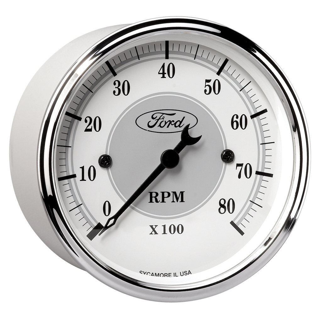 3-1/8" In-Dash Tachometer, 0-8,000 Rpm, Ford Masterpiece