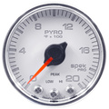 2-1/16" Pyrometer, 0-2000 °F, Spek-Pro, White/Chrome