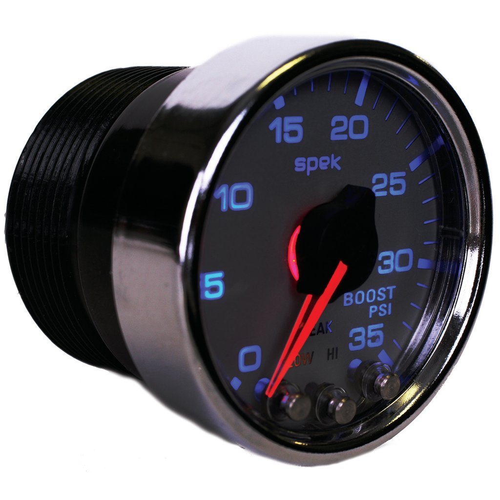 2-1/16" Boost, 0-35 Psi, Spek-Pro, Silver/Chrome