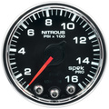 2-1/16" Nitrous Pressure, 0-1600 Psi, Spek-Pro, Black/Chrome
