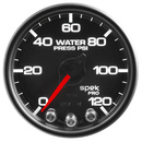 2-1/16" Water Pressure, 0-120 Psi, Spek-Pro, Black/Black